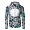 Damen Hoodies Sublimation Mode Multi-Color Spot Print Pullover Pullover Wärmeübertragung Rohling für individuelles Design Muster Polyester Hoodie