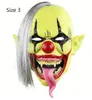 Gruselige Clown-Maske, Halloween-Requisiten, Karnevals-Party-Maske, schrecklicher Clown, Erwachsene Männer, Latex-Dämonen-Clown-Maske