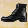 Bottom rouge Bottines pour hommes, plateforme, semelle en caoutchouc, Trapman, tricot noir, cuir de veau, chaussures d'extérieur à lacets 38475529888