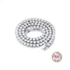 Fijne sieraden heren dames 925 sterling zilver moissanite diamanten cluster Iced Out tennisketting