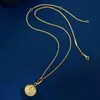 Gioielli di design di lusso Donna Collane con pendente a sfera in oro Orecchini Set di gioielli INS Catena sottile in stile elegante con sfera di metallo Regali per ragazze