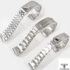 Cinturini per orologi Cinturino stile Oyster Jubilee da 20 mm Bracciale in acciaio inossidabile 904L Pezzi di ricambio Sistema di blocco scorrevole spazzolato lucido245b