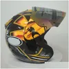 Casques de moto Golden Bodyguard Demi-Casque Femmes et hommes avec visière Protection Head Head Capacete Drop Livraison Automobiles Motor Ote6Q