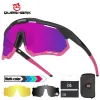 Eyewears Queshark Vuxna Polariserade Cycling Solglasögon Sport MTB Bicycle Eyewear Riding Road UV Mirror Bike Glasses Goggles QE52