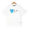 Мужские футболки Дизайнерская рубашка Palmes Angels Мужская футболка с граффити Модная версия Струйная печать букв Женские футболки Лето
