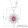 Halsband glittrande 10*12 Emerald Ruby Paraiba Tourmaline Sapphire Pendant Necklace For Women Gemstone Party Fine Jewelry Present Partiage