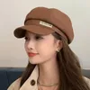 Berets Fashion Winter Korean Casual British Baseball Cap Plaid Face Small Peaked Women