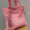 女性ストローショルダーバッグデザイナートートバッグかぎ針編みハンドバッグホローサマーライトビーチバッグ
