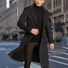 Men's Trench Coats Winter Man Clothing British Business Casual Woolen Coat Spring Jacket Long Jackets For Men Poncho