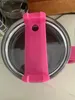 Garrafas de água 40 onças copos rosa com alça isolada de aço inoxidável tampas de palha canecas de viagem de carro canecas de café copos de água garrafas de água YQ240221