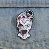 Brooches Classic Horror Movies Enamel Pins Custom Clown Character Lapel Badges Halloween Anime Jewelry Gift For Kids Friends