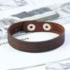 Bracelets de charme Simpel broder couture bracelet de charme noir marron bracelets en cuir femmes hommes bracelet bracelet manchette bijoux de mode Dhzkd