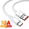 10A 120 W USB typ C Super szybki kabel Szybki Charing Cord Szybki kabel USB C dla Xiaomi Mi13 12 OnePlus PoCo Samsung Android