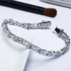 Pulseras de 18 cm Nuevas de 2 líneas Braceletas de cristal de los ojos brillantes de los ojos de la forma Joyería Joyería Femenina del lujo Declaración de tenis Bracelets