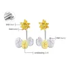 Earrings Lotus Fun Elegant Water Lily Flower Stud Earrings for Women High Quality Real 925 Sterling Silver Luxury Statement Fine Jewelry