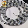 Pass Diamond Tester Sterling Sier Fine Jewelry Black Moissanite Tennis Chain