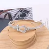 Fashionable Horseshoe Buckle Necklace Bracelet Earring Ring Sets Full Zircon Collarbone Chain For Women's Versatile Classic charm jewelry Supply