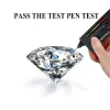 Anneaux Pass Diamond Test GRA Certifié 0,3 CT Sterling Silver Moissanite Anneaux Exquis Mignon Four Claw Ring Mother's Wielry Gift