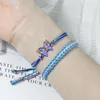 Link Bracelets Hand Woven Rope Bracelet Women Bohemian Butterfly Pendant Fashion Waterproof Wax Thread Bangle Friendship Girls Jewelry