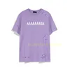 24SS Summer Designer T-shirts Hommes Lettre Impression T-shirt Mode Solid Break Manches courtes T-shirts de luxe T-shirt en coton T-shirt décontracté