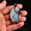 Pendentifs Jade pendentif renard à neuf queues chinois pour hommes charme sculpté collier amulette femmes jadéite bijoux cadeaux de mode naturelle