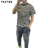 Men's T-Shirts Mens Stripe Short Sleeve T-shirt Loose Personalized Top 2021 Summer New Youth Trend Casual Daily All-matching Male Clothing 4XL J240221