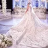 Gorgeous Mermaid Wedding Dresses With Detachable Train Off Shoulder Lace Bridal Gown Vestidos Backless Dubai Wedding Dresses Plus Size