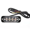 4 LED Strobe varningslampor för bilar lastbilar som blinkar polisen Beacon Emergency Signal Grill Lamp i Blue Amber White Red ZZ