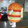 Atacado 3mh (10ft) Com atividades ao ar livre de porta de porta de portas livres de soprador Publicidade para caminhar modelado de hambúrguer inflável Fast Food Burger Air Balloon para venda