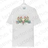 2024 Casablancas футболка для мужчин Женщины дизайнерские футболки футболки Tees Tops Tops Man C Разубая грудная писать рубашка