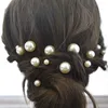 Fermagli per capelli 18 pezzi Forcine per capelli fatte a mano con perle Retro Bastoncini a forma di U Copricapo da donna Gioielli per abito da sposa VL