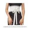 Belts Ladies Underbust Corset Ruffled Lace Wide Waist Belt With Self Tie Rope Universal Women Formal Dress Shirt Coat