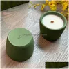 Scented Candle Designer Green Aromatherapy Gift Box Vintage Carved Avocado Aroma Bedroom Living Room Candles Night Romantic Drop Del Dhp82
