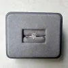 Pierścienie pubang drobna biżuteria błyszcząca nowa 925 srebrna gruszka 4*6 mm Gra Moissanite Diamentowe obrączki dla kobiet rocznicowych prezent