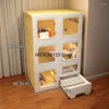 Cat Carriers Large Cage Indoor House Pet Products Cats With Toilet Luxury Kitten Villa Litter Transparent Sturdy