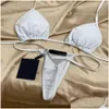 Women'S Swimwear Womens Bikinis Fashion Swimsuit High Element Bikini Female Two Piece Set 4-Color Sizes-Xl Drop Delivery Apparel Clot Dht8K