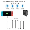 Chargeurs Chargeur d'origine pour Nintendo Switch chargeur charge rapide voyage adaptateur secteur mural Mode TV 5ft 1.5m PD chargeur pour NS Lite