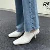 Sapatos de vestido plissado dedo do pé quadrado salto alto mulheres estilo conciso design sólido costura decoração sandalias de plataforma para mujer luxo