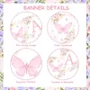 Party Decoration It's A Girl Butterfly Banner Baby Shower Decor Boho Little Is On Her Way Gender Reveal Supplies