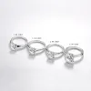 Pierścienie TZZC 15CT VVS1 Moissanite Pierścienie dla kobiet zaręczynowych obietnicy Pełna Pełna Półkula