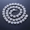 Cadena – collier en argent Sterling VVS Moissanite pour hommes et femmes, chaîne de Tennis glacée, bijoux fins, 10Mm, livraison directe