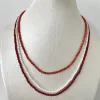 Colliers 3mm perle coquille corail collier blanc orange rouge élégant simple vente chaude petite pierre naturelle bijoux de fête de mariage travail manuel