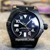Nowy data 45 mm Seawolf A1733010 Czarna tarcza Automatyczna PVD Czarna stalowa obudowa gumowa Pasek Wysokiej jakości sportowe zegarki Hello Watch207Q