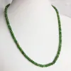 Necklaces Small 3*4MM Faceted Clear Green Taiwan Jade Necklace for Women Natural Stone Beaded Gem Choker Collares Abacus Jewelry