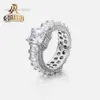 Personligt namn Ny design Populär VVS Moissanite Hip Hop Ring Smycken Iced Out Miami Cuban Link Rings for Men