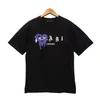 Мужские футболки Дизайнерская рубашка Palmes Angels Мужская футболка с граффити Модная версия Струйная печать букв Женские футболки Лето
