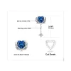 Earrings JewelryPalace New Arrival Angel Wing 3ct Love Heart Blue Gemstone 925 Sterling Silver Stud Earrings for Woman Fashion Jewelry