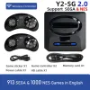 لوحات المفاتيح 2022 جديدة 16 بت من ألعاب SEGA اللاسلكية لـ Sega Mega Drive 2 Builtin 1913 NES Games for Sega Molestick Video Game Somes