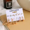 Dangle Earrings KISSWIFE Fashion Gold Color Chain Hoop Set For Women Girl Elegant Geometric Pearl Circle Jewelry Gift