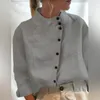 Blusas femininas escritório wear algodão botão-para baixo camisa chique vintage gola blusa macio respirável verão topo com botão